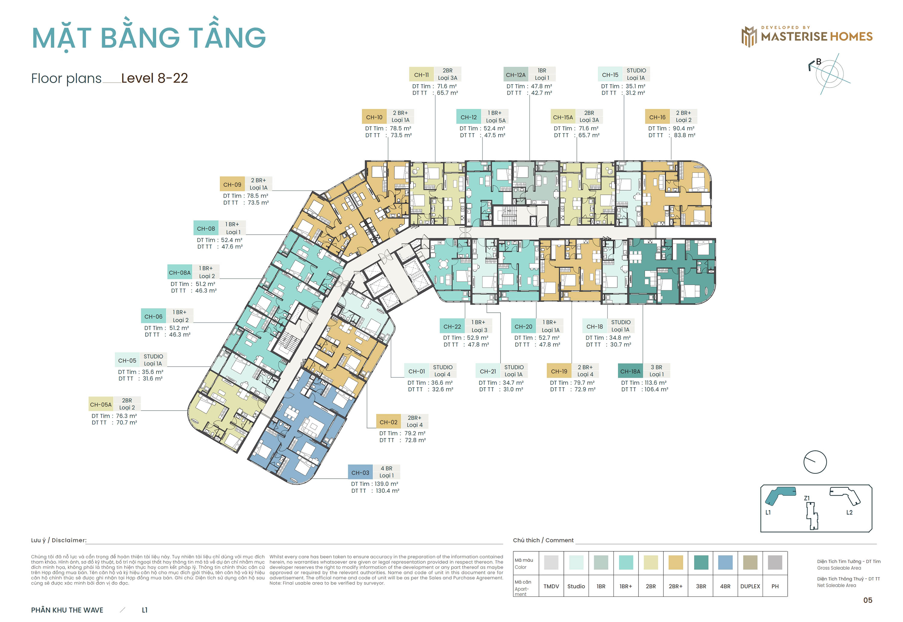 Mat bang tang 8 22 toa l1 phan khu the wave masteri grand coast